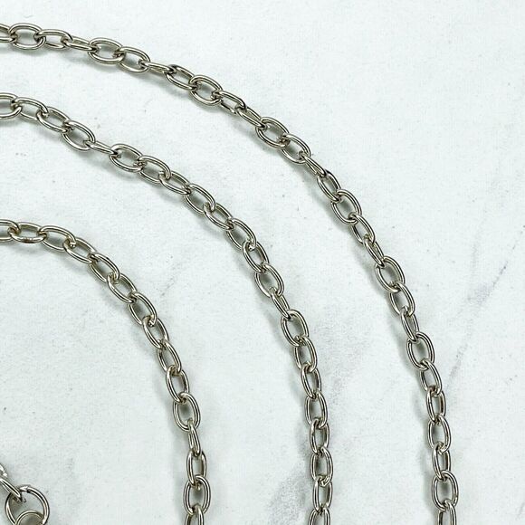 Silver Tone Lightweight Skinny Chain Link Bag Purse Handbag Strap Replacement - Picture 8 of 9